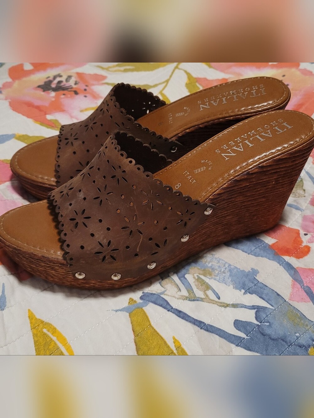 Italian Leather Wedges